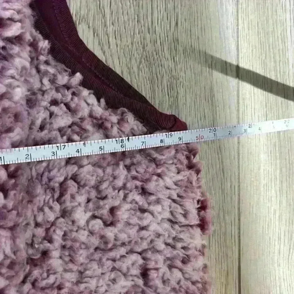 GreenTea Purple & White Sherpa Vest Size M - Picture 9 of 10